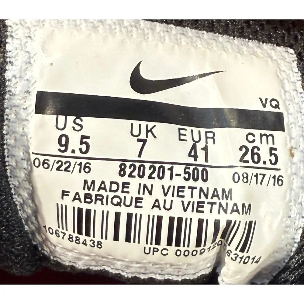 Nike Dual Tone Printed Running Shoes Womens‎ Size 9.5 Black Multi 820201-500